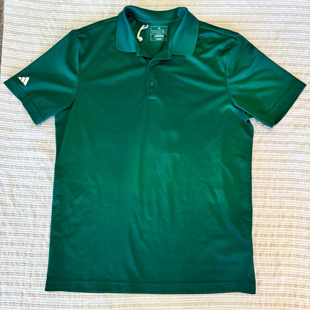 Size Medium Adidas Men's Hunter Green Polo Shirt